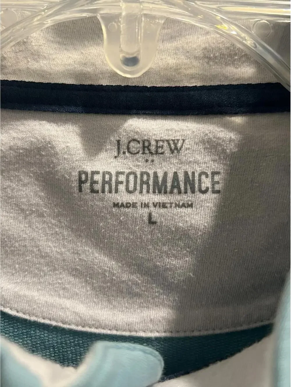 J.Crew Performance Quarter Zip‎ Pullover Teal Men’s Large Stretch Athletic